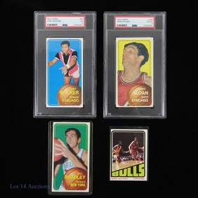 1970s "Tall Boy" Basketball Cards, (4) (2 Graded)