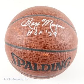 Ray Meyer Signed + Inscribed Basketball (JSA)