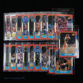 1986 Fleer Rookies Basketball Cards (17+2)