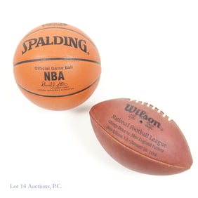 Game Balls (2) (NBA Finals, Super Bowl)