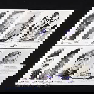 Los Angeles Rams HOF Signed Photos (8): *** This lot is sold "as is" without guarantees or COAs from Lot 14 Auctions. One of the photos has a COA, but bidders should examine the photos before bidding. *** 8 black & white photos issued by th
