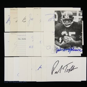 Football HOF Signed Index Cards (20+2)