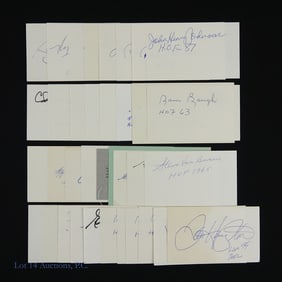 Football Signed Index Cards (36)