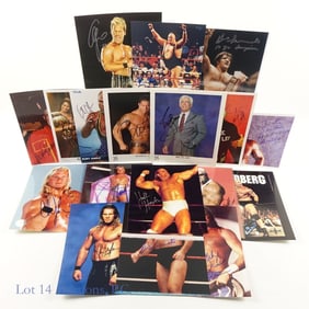 18 Wrestling Stars Signed 8x10 Photos