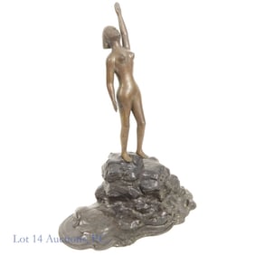 Bronze Nude Statue - Untitled