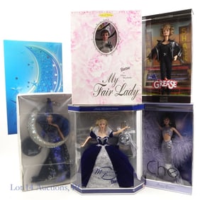 Collection of 5 Barbies (Cher, Grease, More)