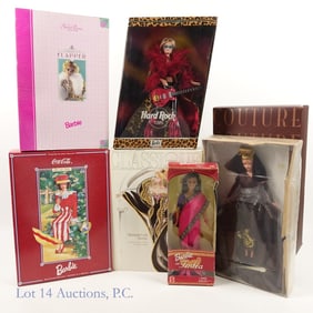 Collection of 6 Barbies (Hard Rock Cafe, More)