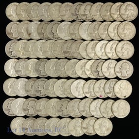 1964 & Prior USA 90%-Silv Washington Quarters -80