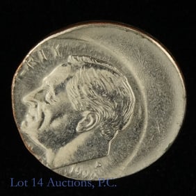 1990-P USA Clad Roosevelt 10c 33%-Off-Center Error