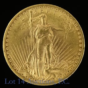 1922 (P) USA St. Gaudens $20 Gold Double Eagle