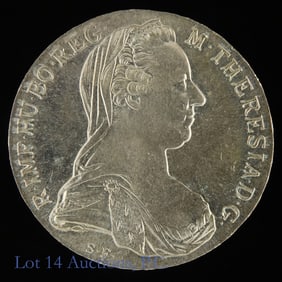 "1780" Vienna Silver Maria Theresa Thaler (CH BU)