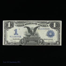 1899 USA $1 Silver Cert. Blue Shield - Large (EF)