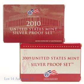 2009s & 2010s USA Silver Proof Sets ASW 2.8 Ozt -2