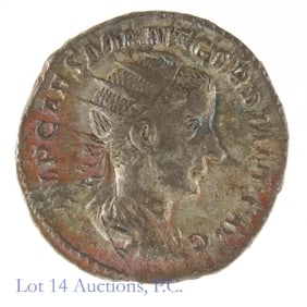 238-244 AD Roman Gordian III Silver Anton -XF+
