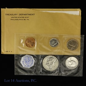 1957 (P) USA 5-Coin Silver Proof Set in OGP