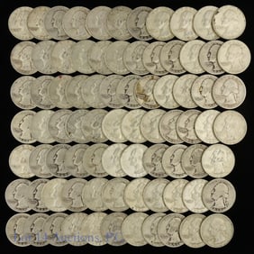 1964 & Prior USA 90%-Silv Washington Quarters -80