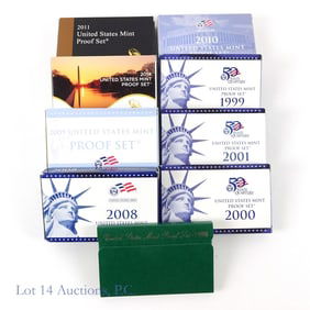 1998s - 2014s U.S. Mint Clad Proof Sets (9)