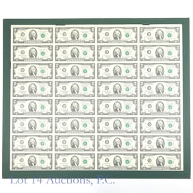 1995 USA $2 Federal Reserve Notes Uncut - CU (32)