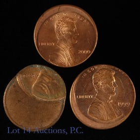 USA Lincoln Cent Off-Center Errors (3)