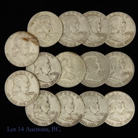 USA 90% Silver Franklin Half Dollars (14)