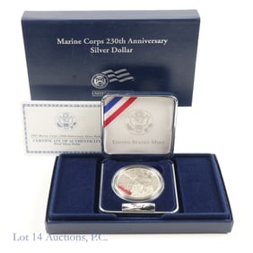 2005-P USA Silv Proof Marine Corps 230th Anniv $1