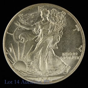 1941-D USA 90%-Silver Walking Liberty 50c (CH BU)