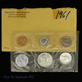 1961 (P) USA 5-Coin Silver Proof Set in OGP
