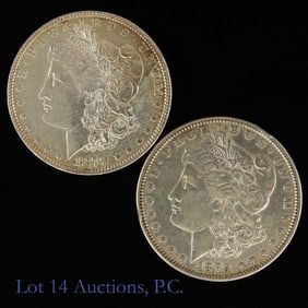 1879 (P) USA Silver Morgan Dollars (2)