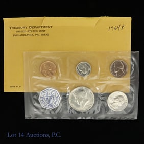 1964 (P) USA 5-Coin Silver Proof Set in OGP