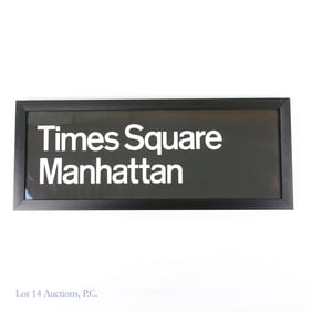 NYC Bus Roll Sign Times Square Manhattan