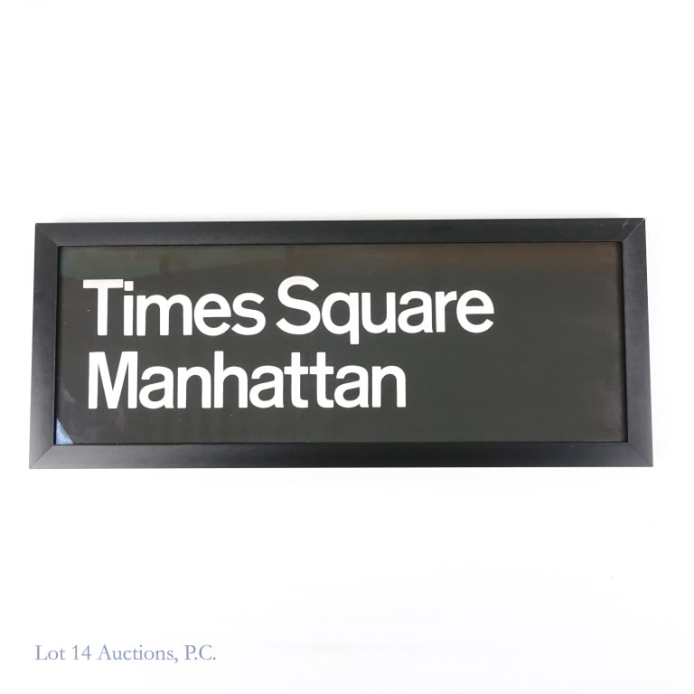 NYC Bus Roll Sign Times Square Manhattan