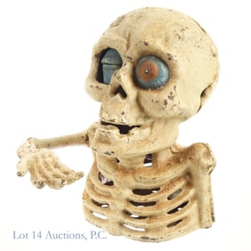 Cast Iron Skeleton Mechanical Bank