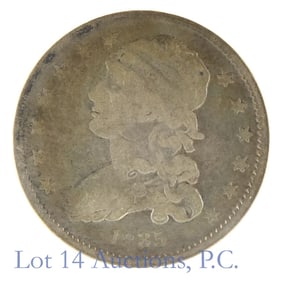 1835 USA Silver Capped Bust Quarter (EF+)