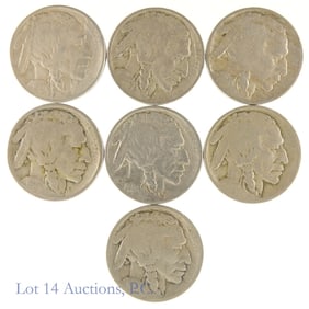 1913 - 1914 USA Buffalo Nickels (7)