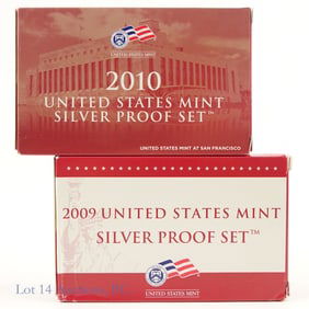 2009s & 2010s USA Silver Proof Sets ASW 2.8 Ozt -2