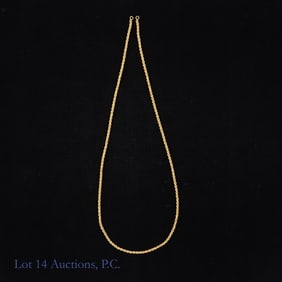 14k Y Gold Rope-Style Necklace Chain - No Clasp