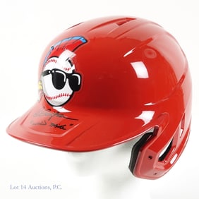 Charlie Sheen Signed Major League Full Size Helmet (JSA Wit)