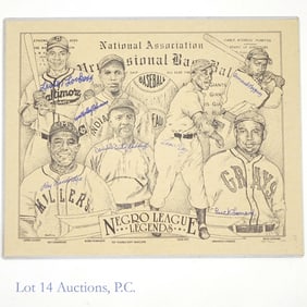 Negro League Legends Autographed Poster