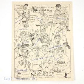 Negro League Legends Poster (12 Autographs)