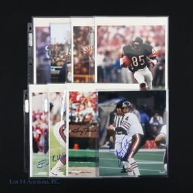 8 Signed Photos Of Former Chicago Bears