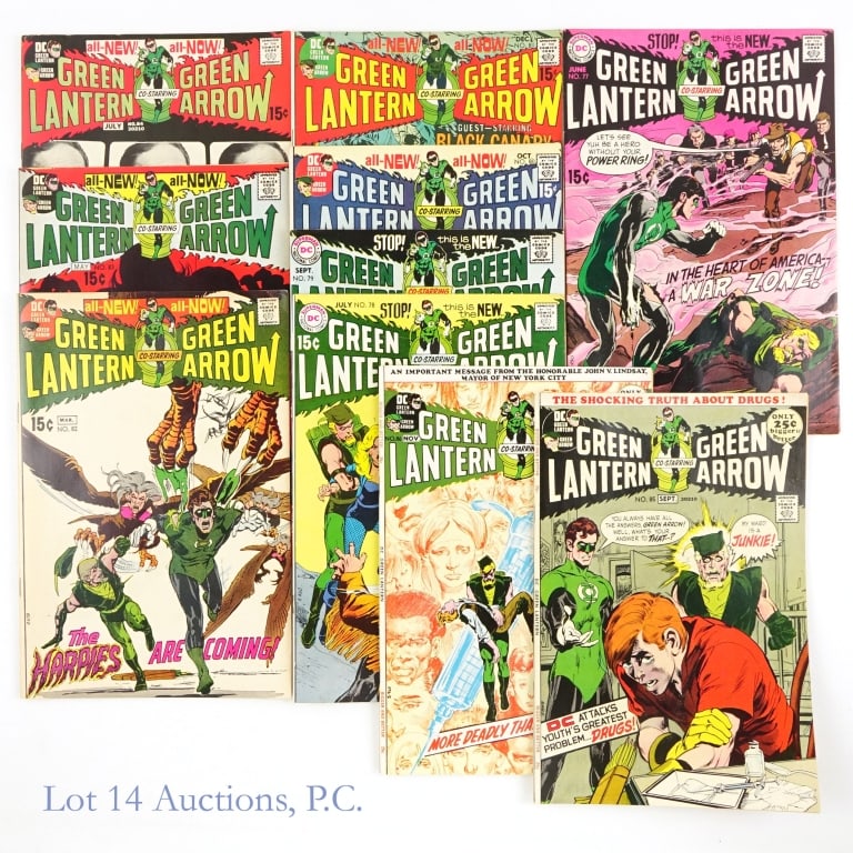 Green Lantern / Green Arrow #77-86 (10): Green Lantern / Green Arrow #77-86 (10). Complete run of Green Lantern co-starring Green Arrow #77-86. Key Issues: #77 & 78 - Second and third issues of the Green Lantern/Green Arrow team-up; #82 - Fi