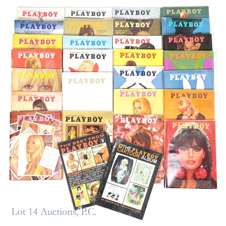 Playboy Magazines '67, '69 + More ADULT ONLY (29): Playboy Magazines '67, '69 + More ADULT ONLY (29). MATURE CONTENT, XXX, NOT FOR SALE TO MINORS. Compete sets of 1967 and 1969 Playboy magazines as well as other 60's magazines and collections. Loose C