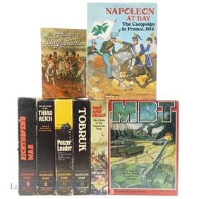 Avalon Hill Bookcase War Games, MBT & More! (8)