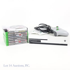 XBox One S Console (1TB), Games (10), Accessories