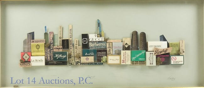 Vintage Chicago Skyline Matchbox Art