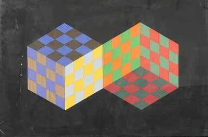 Victor Vasarely's "Study of Cubes" or "Kartsou"