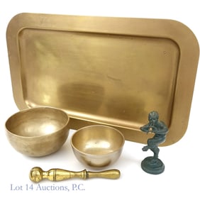 Brass and Bronze Decor (5) (Sculpture, Tray)