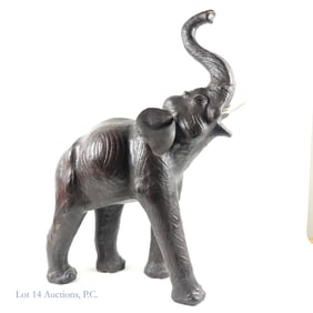 Elephant Statue (Leather? Hide?)