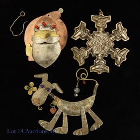 Sterling Silver Christmas Ornaments (3)