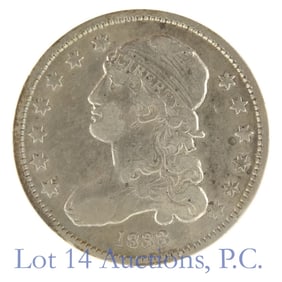 1833 USA Silver Capped Bust Quarter (EF+)